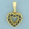 3/4ct Tw Sapphire Heart Pendant In 18k Yellow Gold