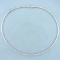 Extendable 17 Inch Omega Chain Necklace In 14k White Gold