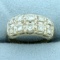 1ct Tw Diamond Double Row Wedding Or Anniversary Band Ring In 14k White Gold
