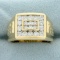 Mens 1ct Tw Diamond Ring In 14k Yellow Gold