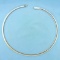 19 Inch Omega Link Necklace In 14k White Gold