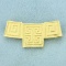 Geometric Design Pendant Or Slide In 14k Yellow Gold