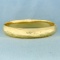 Vintage Flower Design Bangle Bracelet In 14k Yellow Gold