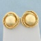 Designer Sphere Hoop Earrings In 14k Yellow Gold