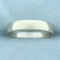 Mens Wedding Band Ring In 14k White Gold