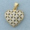 Diamond Heart Pendant In 14k Yellow Gold