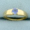 Tanzanite Solitaire Ring In 14k Yellow Gold