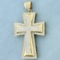 Large Diamond Cross Pendant In 10k Yellow Gold
