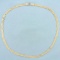 Italian Made 18 Inch Braided Herringbone Link Chain Necklace In 14k Yellow Gold