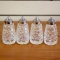 Four Crystal Glass And Sterling Silver Salt And Pepper Shakers