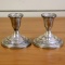 Damask Rose Sterling Silver Candlesticks