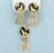 Native American Dream Catcher Dangle Pendant & Earrings Set In 10k Gold
