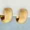 Double Sided High Polish And Satin Finish Hoop Earrings In 14k Gold