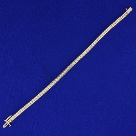 3ct Tw Diamond Line Bracelet In 14k Yellow Gold