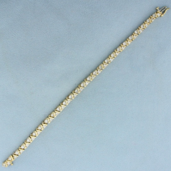 2ct Tw Diamond Line Bracelet In 14k Yellow Gold
