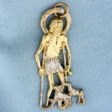 Saint Lazarus Pendant In 14k Yellow And White Gold