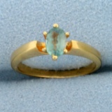 Vanadium Chrysoberyl Solitaire Ring In 14k Yellow Gold
