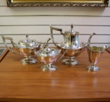 Antique Gorham Plymouth 4-piece Tea And Coffee Set In Solid Sterling Silver