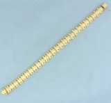 Diamond Cut Designer Bracelet In 14k Yellow Gold