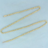 22 1/2 Inch Rope Style Chain Necklace In 14k Yellow Gold