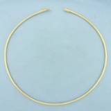 Italian Made 18 Inch Omega Link Necklace In 14k Yellow Gold