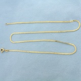 16 Inch Serpentine Link Chain Necklace In 14k Yellow Gold