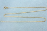 Italian Made 17 Inch Serpentine Link Chain Necklace In 14k Yellow Gold