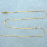 Italian Made 15 Inch Herringbone Chain Necklace In 14k Yellow Gold