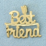 Diamond Cut Best Friend Pendant In 14k Yellow Gold