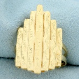 Designer Step Up Design Statement Ring In 14k Yellow Gold