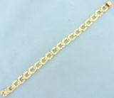 Nugget Link Bracelet In 14k Yellow Gold