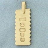 Vintage European Gold Pendant In 9k Yellow Gold