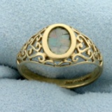 Vintage Opal Ring In 10k Yellow Gold