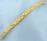 Men's Heavy Nugget Style Bracelet By Mayor's In 18k Yellow Gold