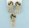 Native American Dream Catcher Dangle Pendant & Earrings Set In 10k Gold