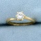 .4ct Bypass Style Diamond Solitaire Engagement Ring In 14k Yellow Gold