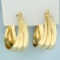 Large 3 Ring Hoop Earrings In 14k Yellow Gold
