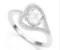 White Topaz & Diamond Heart Ring In Sterling Silver