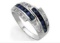 Sapphire & Diamond Bypass Ring In Sterling Silver