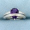 1.7ct Amethyst & Diamond Ring In Sterling Silver