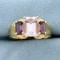 3.5ct Tw Natural Morganite Ring In 14k Yellow Gold