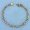 3ct Tw Natural Tanzanite And Diamond Bracelet In 14k Yellow Gold