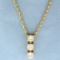 2.3ct Tw 3 Stone Diamond Journey Pendant On Chain In 14k Yellow Gold