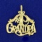 Number One Grandpa Pendant Diamond Cut In 14k Yellow Gold