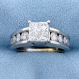 2ct Tw Diamond Engagement Ring In 14k White Gold