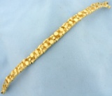 Men's Heavy Nugget Style Bracelet By Mayor's In 18k Yellow Gold