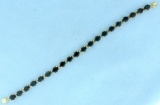 20ct Tw Natural Sapphire Gold Bracelet In 10k Yellow Gold