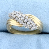 Vintage 1/2ct Tw Diamond Ring In 14k Yellow Gold