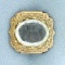 Antique 10ct White Topaz Pin In 14k Yellow Gold