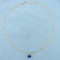 1.5ct Tanzanite Serpentine Link Necklace In 14k Yellow Gold
